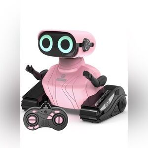 Gilobaby RC Robot Toy LED STEM in Pink Ages 3-8 Gift for Girls